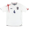 2005-07 England Umbro Home Shirt Gerrard #4 L