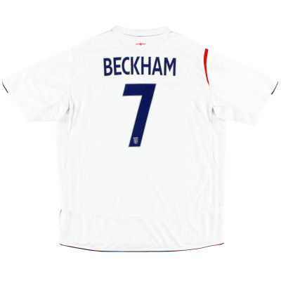 2005-07 England Umbro Home Shirt Beckham #7 M