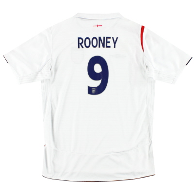 Maglia Inghilterra Umbro 2005-07 Home Rooney #9 XL.Ragazzi