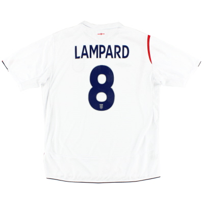 2005-07 Angleterre Umbro Maillot Domicile Lampard # 8 M
