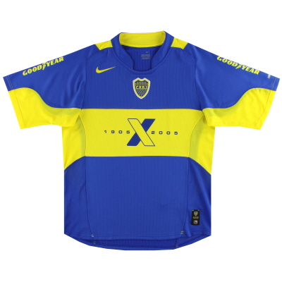 Camiseta de local Nike Centenary de Boca Juniors 2005, XL, para niños