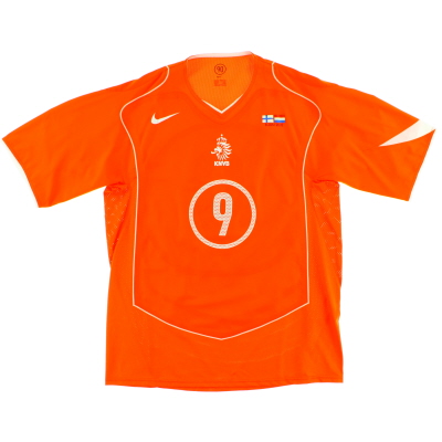 2005 Olanda 'v Finlandia' Nike Player Issue Home Shirt # 9 * Mint * XL
