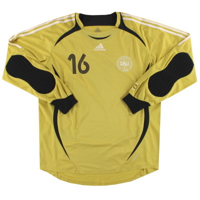 2006-07 Dänemark adidas Player Issue Torwarttrikot #16 XL
