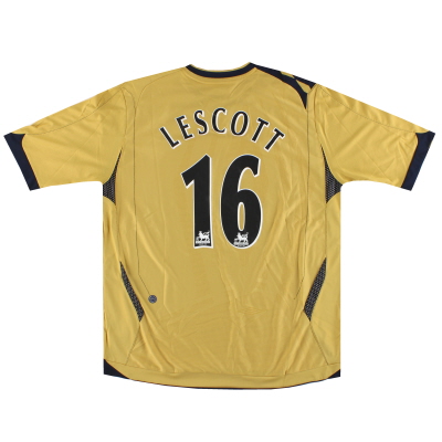 2006-07 Everton Umbro Third Shirt Lescott # 16 * Menthe * XL