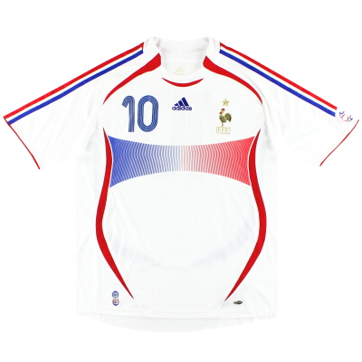 2006–07 Frankreich adidas Auswärtstrikot Nr. 10 XL
