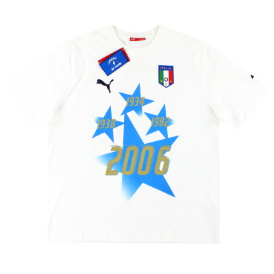 2006-07 T-shirt grafica Puma Italia 'Campioni Del Mondo' *BNIB* XL