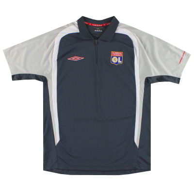 2006-07 Lyon Umbro trainingsshirt met 1/4 rits M