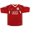 2006-07 Manchester United Nike Home Shirt Carrick #16 L/S L.Boys