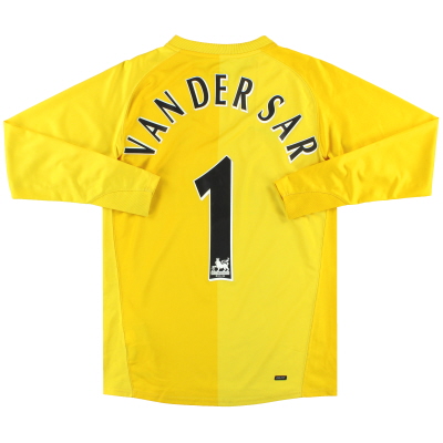 2006-07 Футболка вратаря Манчестер Юнайтед Nike Van Der Sar # 1 L.Boys