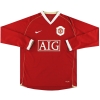 2006-07 Manchester United Nike Domicile Maillot Scholes #18 L/SL