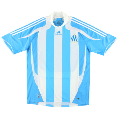 2006-07 Marseille adidas Contoh Kaos Rumah *Seperti Baru* L