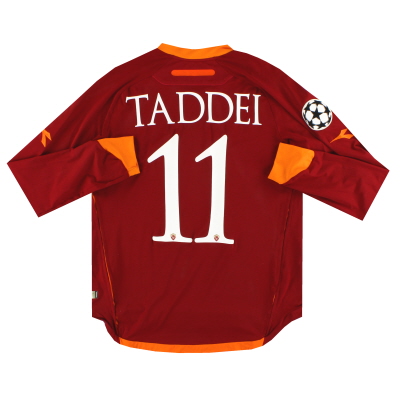2006-07 Roma Diadora CL Home Shirt Taddei #11 L/S *As New* L