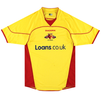 2006-07 Домашняя футболка Уотфорда Диадора «125 лет», М