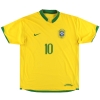 2006-08 Brazil Home Shirt Ronaldinho #10 XL