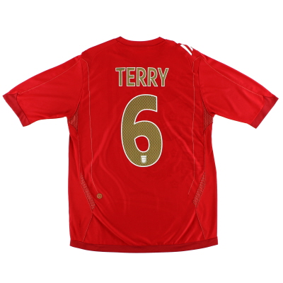Camiseta de la segunda equipación de Umbro de Inglaterra 2006-08 Terry # 6 * Mint * XL