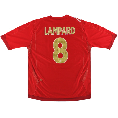 Camiseta visitante de Inglaterra Umbro 2006-08 Lampard # 8 S