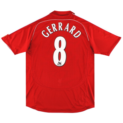 2006-08 Liverpool maillot domicile adidas Gerrard # 8 XL