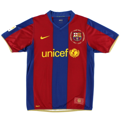 2007-08 Barcellona Nike Maglia Home * Mint * L