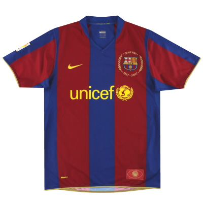 2007-08 Barcellona Nike Maglia Home * Mint * M