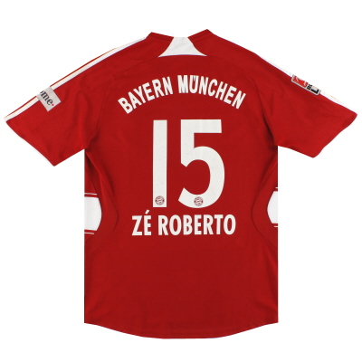 2007-08 Bayern Munich adidas Home Shirt Ze Roberto #15 M