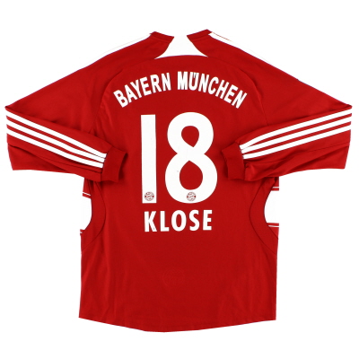 2007-08 Bayern Munich Home Shirt Klose #18 L/S S 