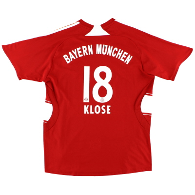2007-08 Kemeja Rumah Bayern Munich Klose # 18 XS