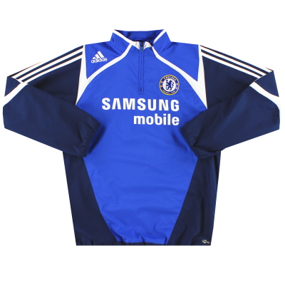 2007-08 Chelsea Camiseta de entrenamiento adidas ClimaProof con cremallera de 1/4 * Menta * M