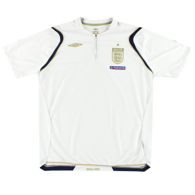 2007-08 England Umbro 1/4 Zip Training Shirt XL 