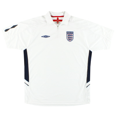 2007-08 Inglaterra Umbro 1/4 cremallera camiseta de entrenamiento XL