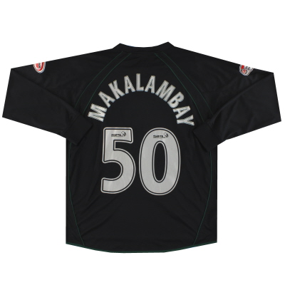 2007-08 Рубашка Hibernian Player Issue Makalambay # 50 XL
