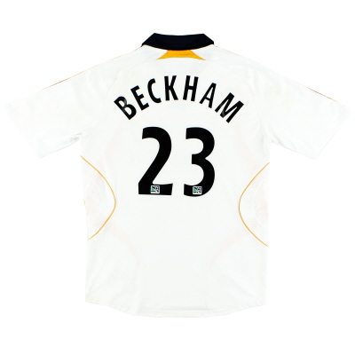 2007-08 LA Galaxy Baju Rumah adidas Beckham # 23 XL