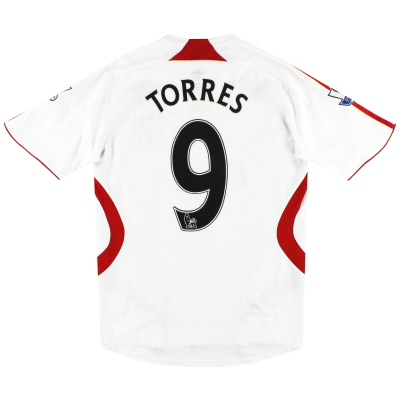 2007-08 Liverpool adidas Maglia da trasferta Torres #9 S