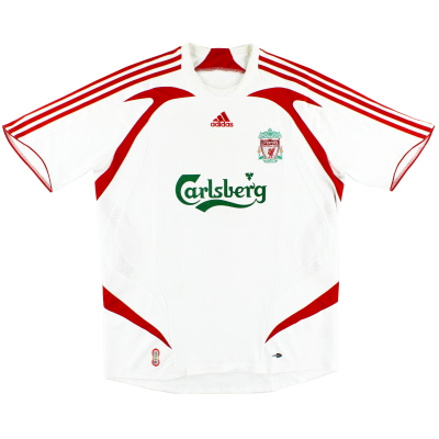 2007-08 Liverpool adidas Away Kemeja XL