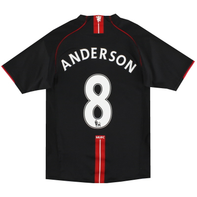 2007-08 Manchester United Nike Away Shirt Anderson # 8 S