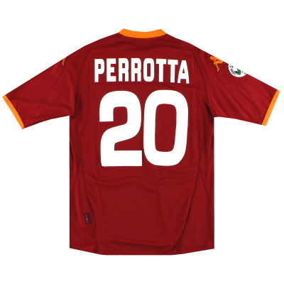 2007-08 Roma Kappa Home Shirt Perrotta # 20 * comme neuf * XL