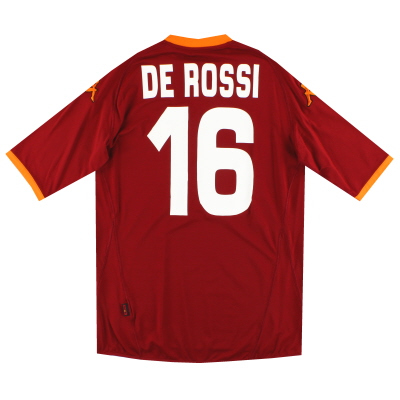 2007-08 Roma Kappa Home Shirt De Rossi # 16 * Comme neuf * XXL