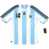 2007-09 Argentine Adidas Maillot Domicile Mascherano # 14 * avec étiquettes * L
