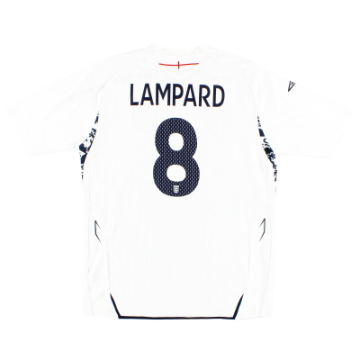 2007-09 England Umbro Home Shirt Lampard #8 M 