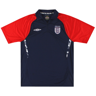 2007-09 England Umbro 1/4 Zip Training Shirt L