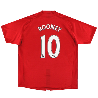 2007-09 Manchester United Home Shirt Rooney #10
