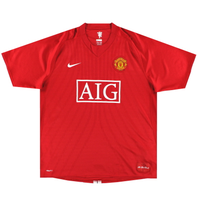 Camiseta de local Nike del Manchester United 2007-09 XL