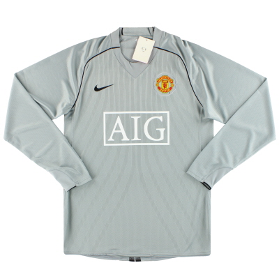 2007-09 Manchester United Nike Player Mengeluarkan Baju Kiper * w / tag * L