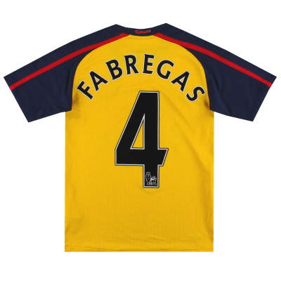 2008-09 Arsenal Nike Away Shirt Fabregas #4 M 