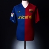 2008-09 Barcelona Home Shirt Messi #19 XL