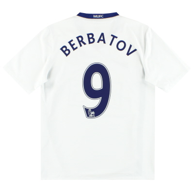 2008-09 Manchester United Nike Maillot Extérieur Berbatov # 9 * Menthe * S