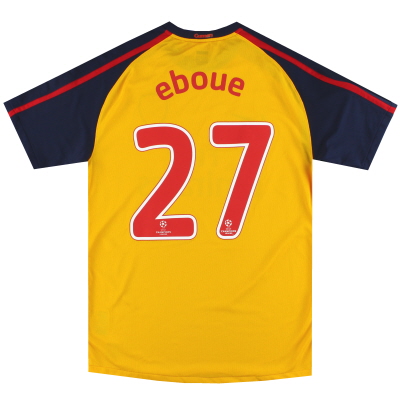 2008-10 Arsenal Nike Player Issue CL Maglia da trasferta Eboue # 27 L