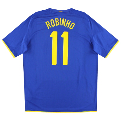 2008-10 Brasilien Nike Auswärtstrikot Robinho #11 XL