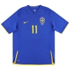 Camiseta Nike de visitante de Brasil 2008-10 Robinho # 11 XL