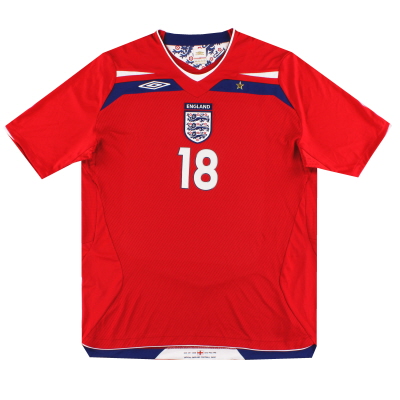 2008-10 England Umbro Away Shirt #18 XL 