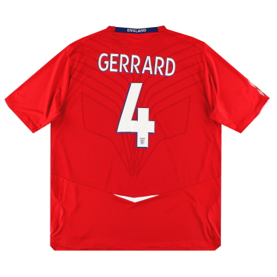 2008-10 England Umbro Auswärtstrikot Gerrard #4 L